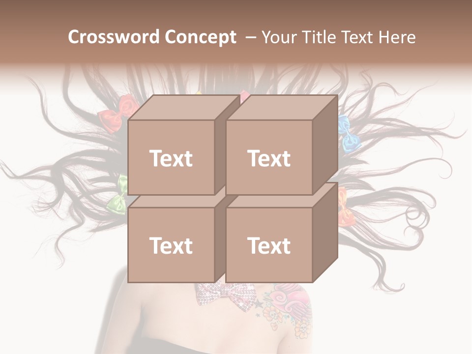 Pose Fashion Hair PowerPoint Template