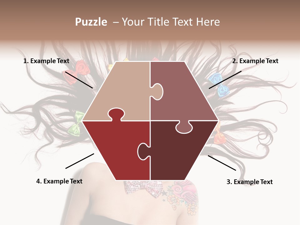 Pose Fashion Hair PowerPoint Template