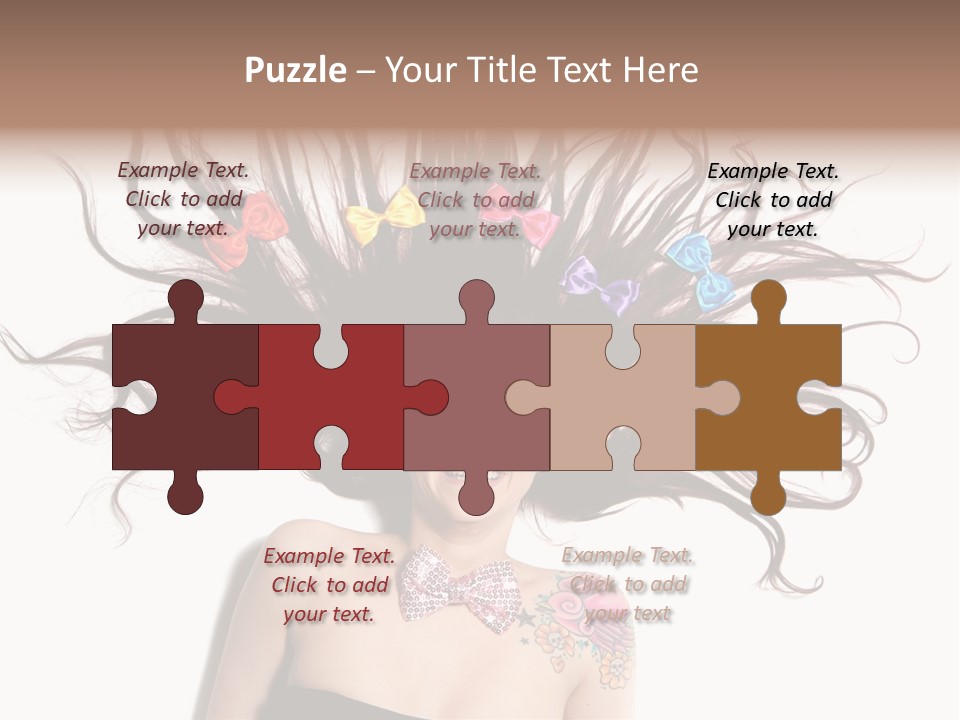 Pose Fashion Hair PowerPoint Template