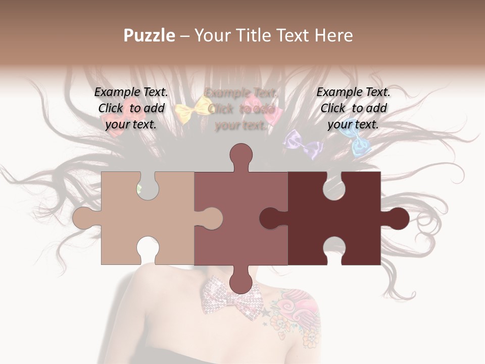 Pose Fashion Hair PowerPoint Template