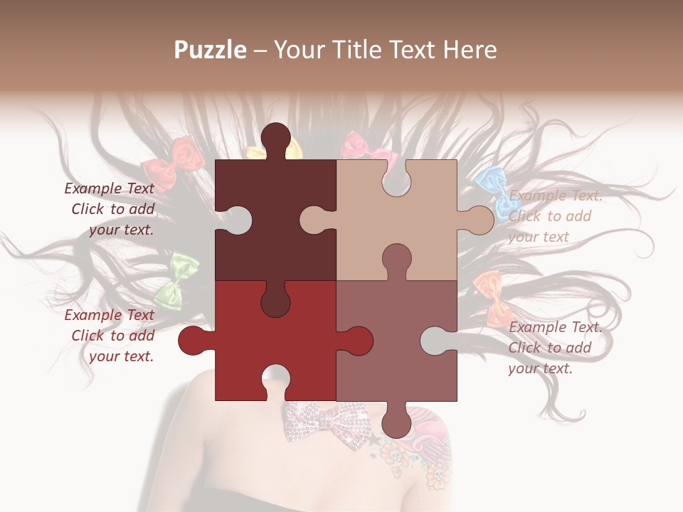 Pose Fashion Hair PowerPoint Template