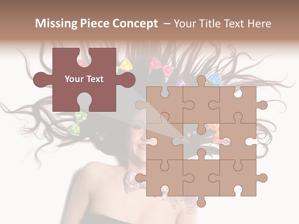 Pose Fashion Hair PowerPoint Template