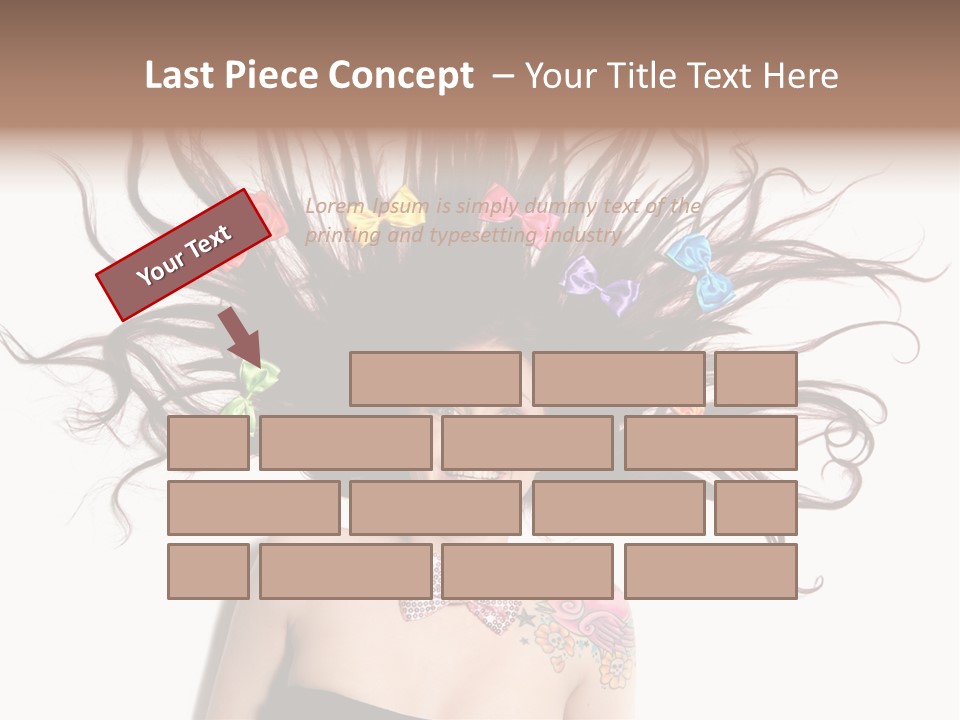 Pose Fashion Hair PowerPoint Template