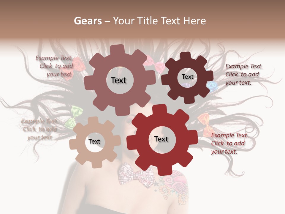 Pose Fashion Hair PowerPoint Template