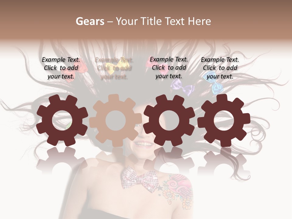 Pose Fashion Hair PowerPoint Template