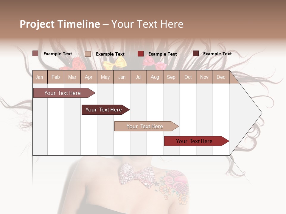 Pose Fashion Hair PowerPoint Template