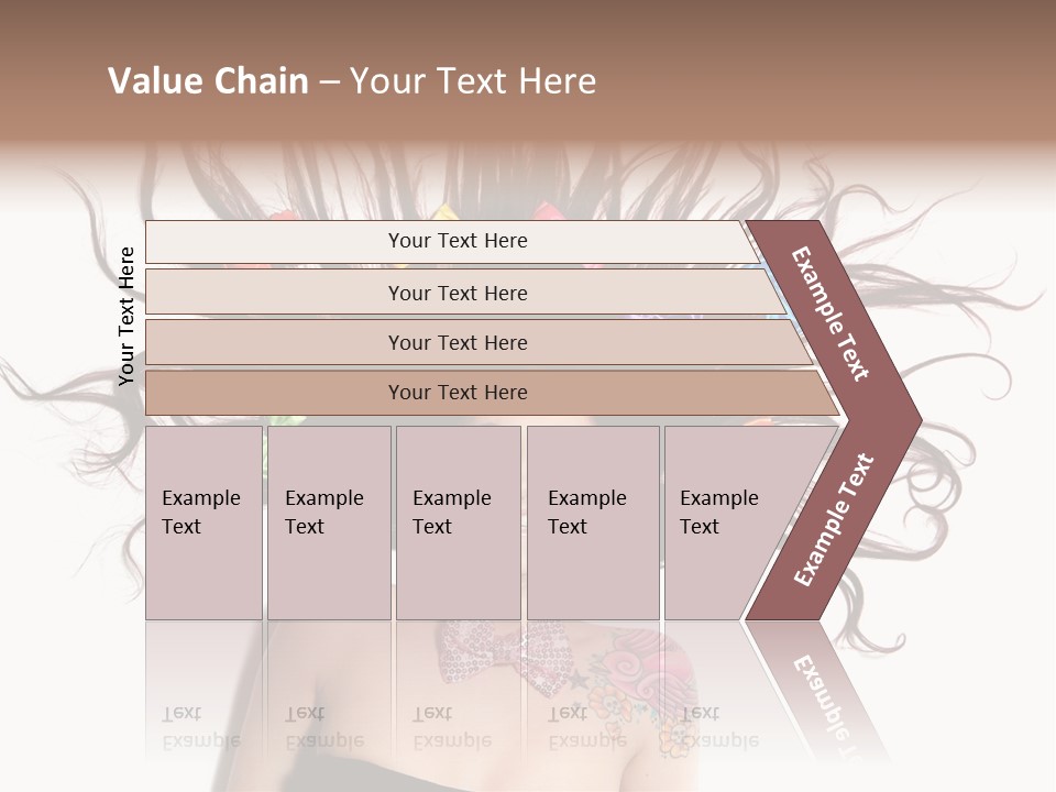 Pose Fashion Hair PowerPoint Template