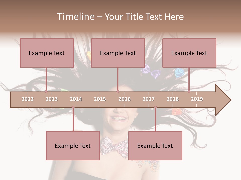 Pose Fashion Hair PowerPoint Template