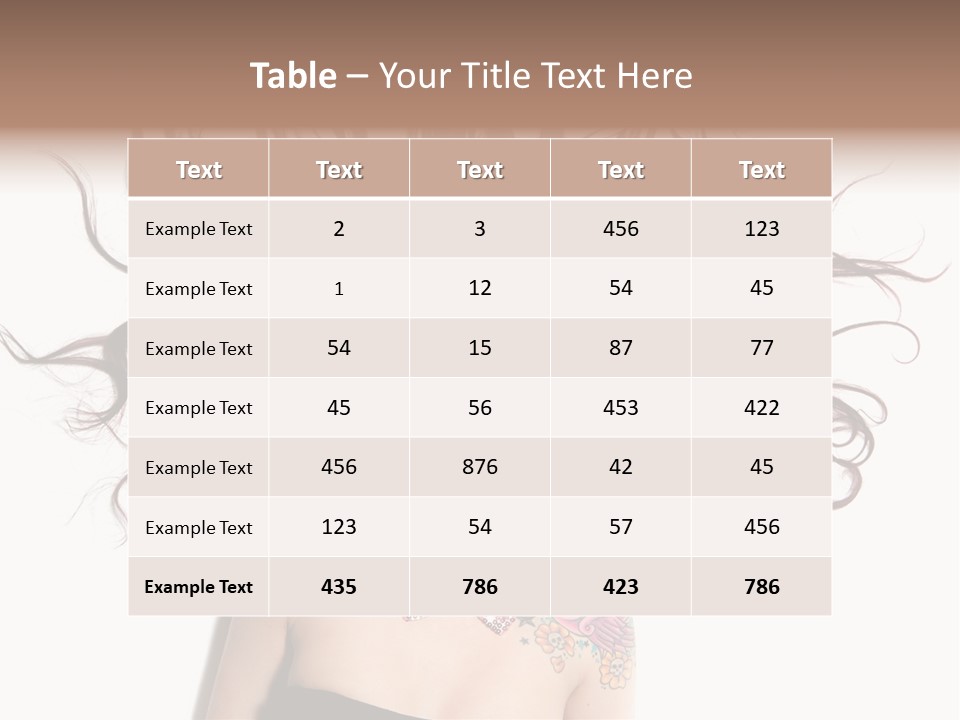 Pose Fashion Hair PowerPoint Template