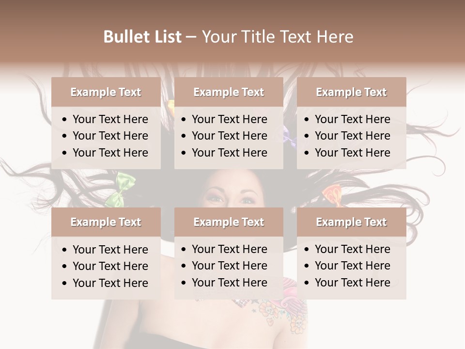 Pose Fashion Hair PowerPoint Template