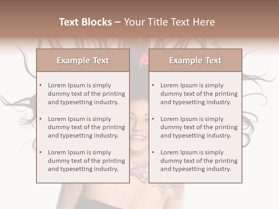 Pose Fashion Hair PowerPoint Template