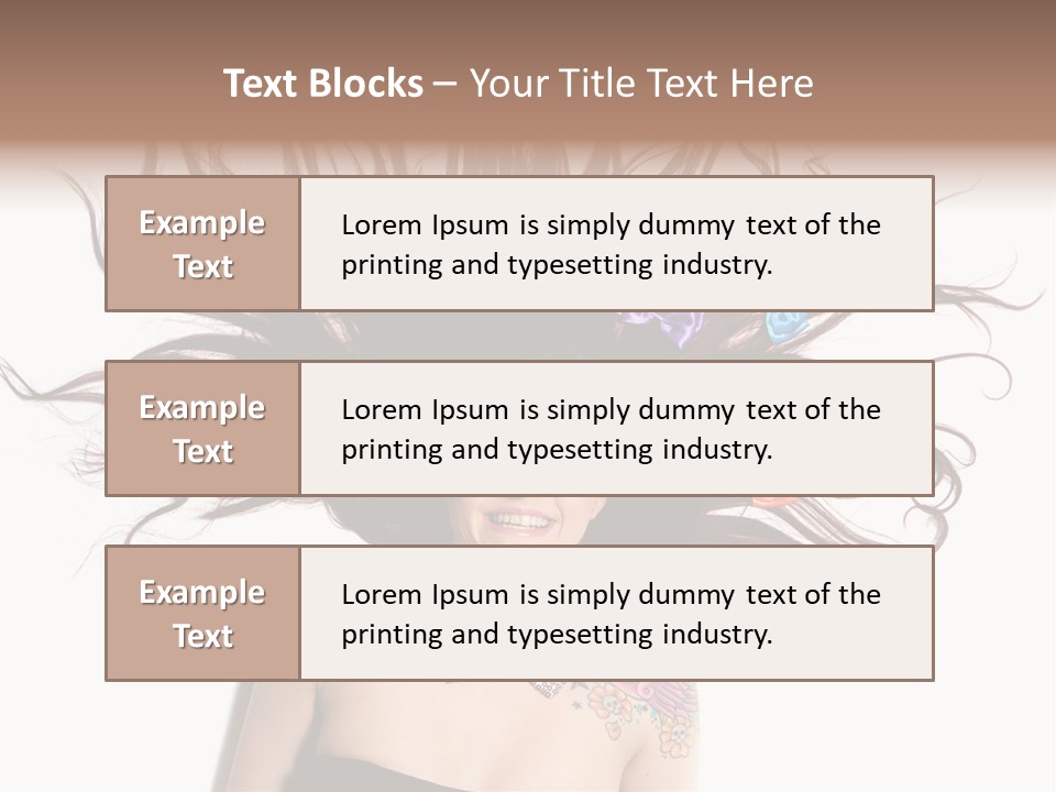 Pose Fashion Hair PowerPoint Template