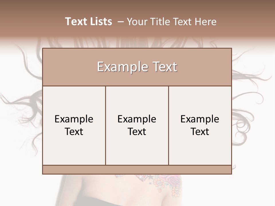 Pose Fashion Hair PowerPoint Template