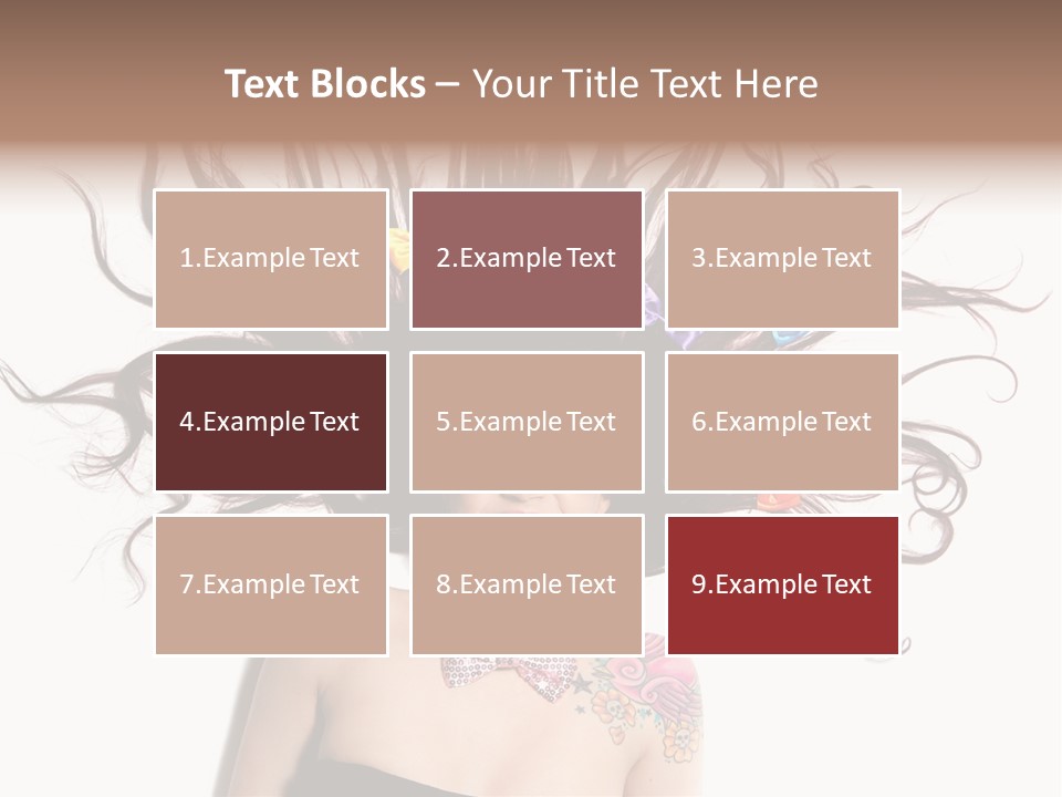 Pose Fashion Hair PowerPoint Template