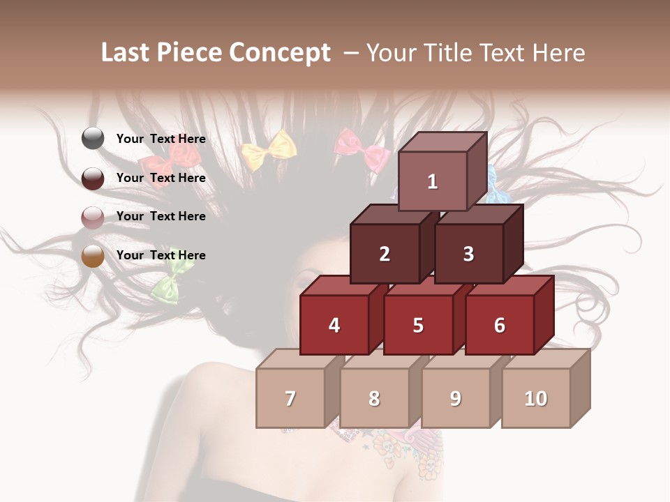 Pose Fashion Hair PowerPoint Template