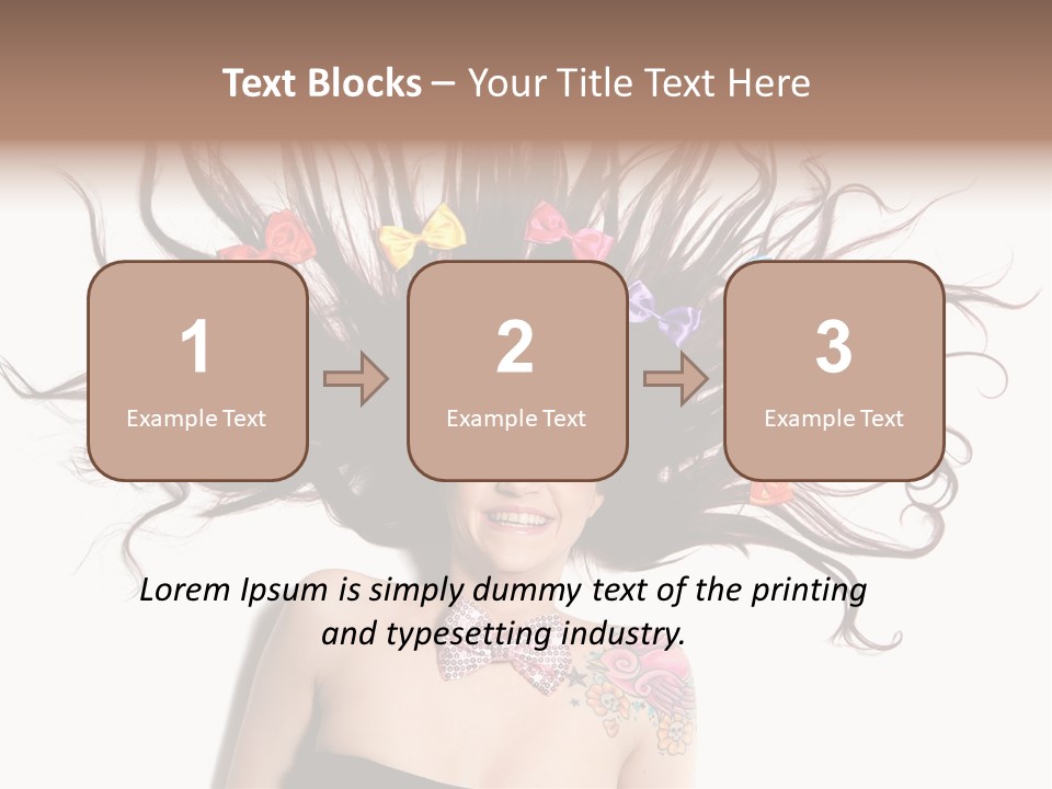 Pose Fashion Hair PowerPoint Template