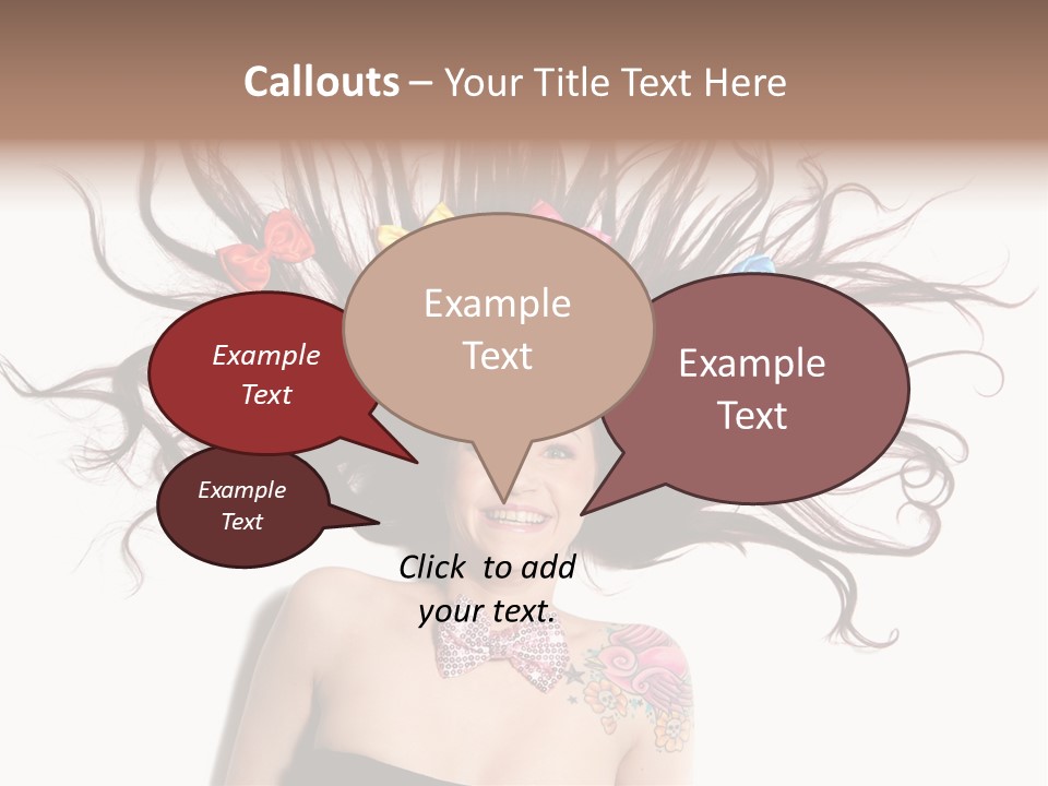 Pose Fashion Hair PowerPoint Template