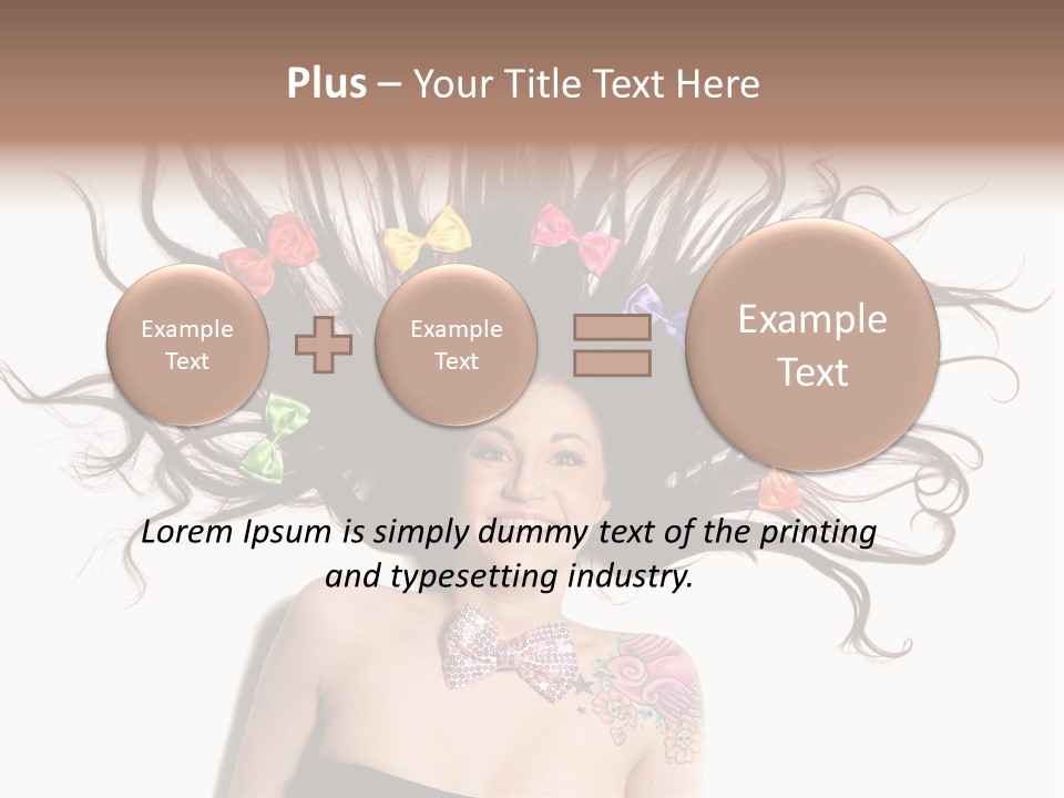 Pose Fashion Hair PowerPoint Template