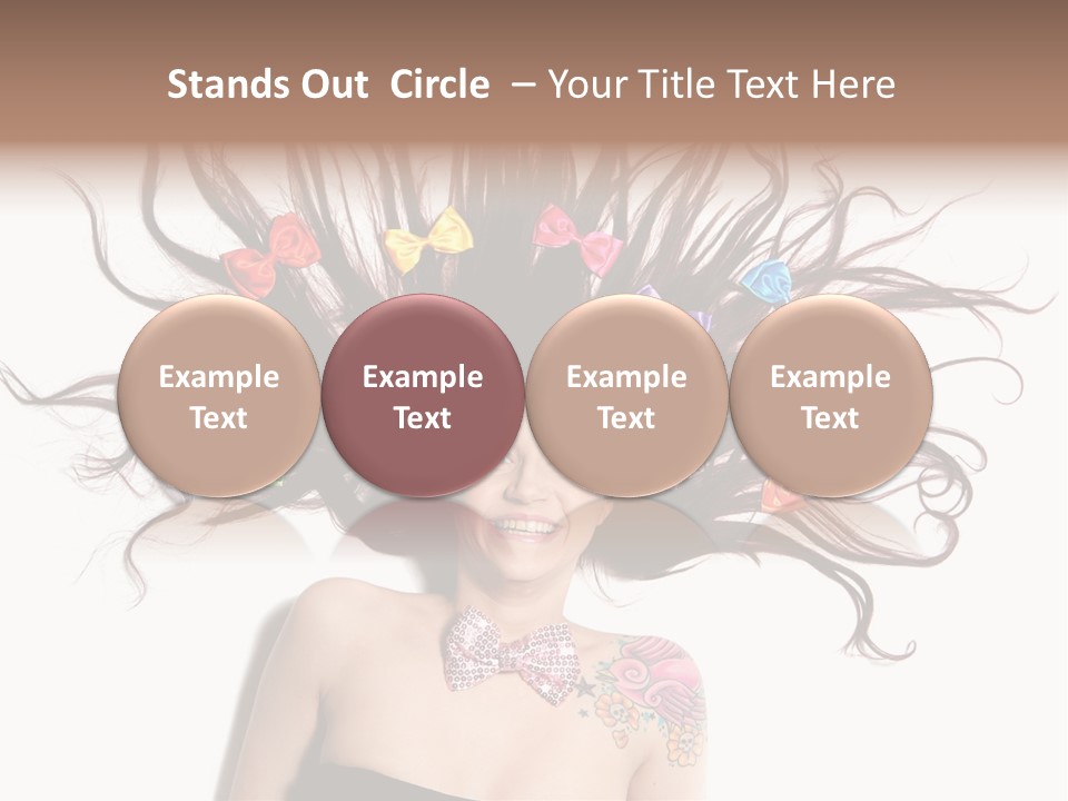 Pose Fashion Hair PowerPoint Template