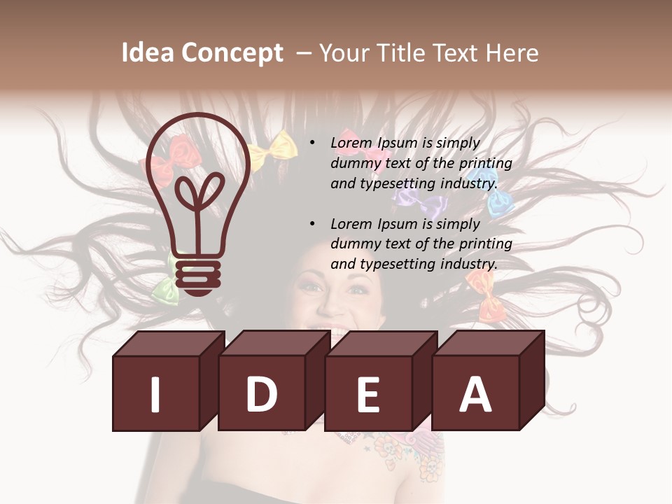 Pose Fashion Hair PowerPoint Template