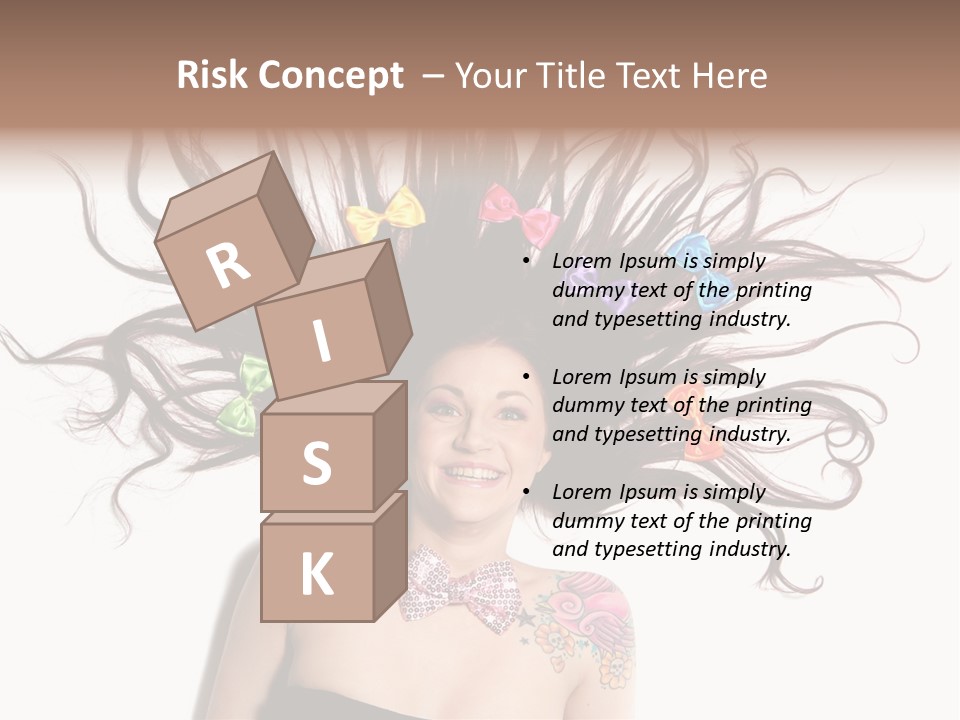 Pose Fashion Hair PowerPoint Template