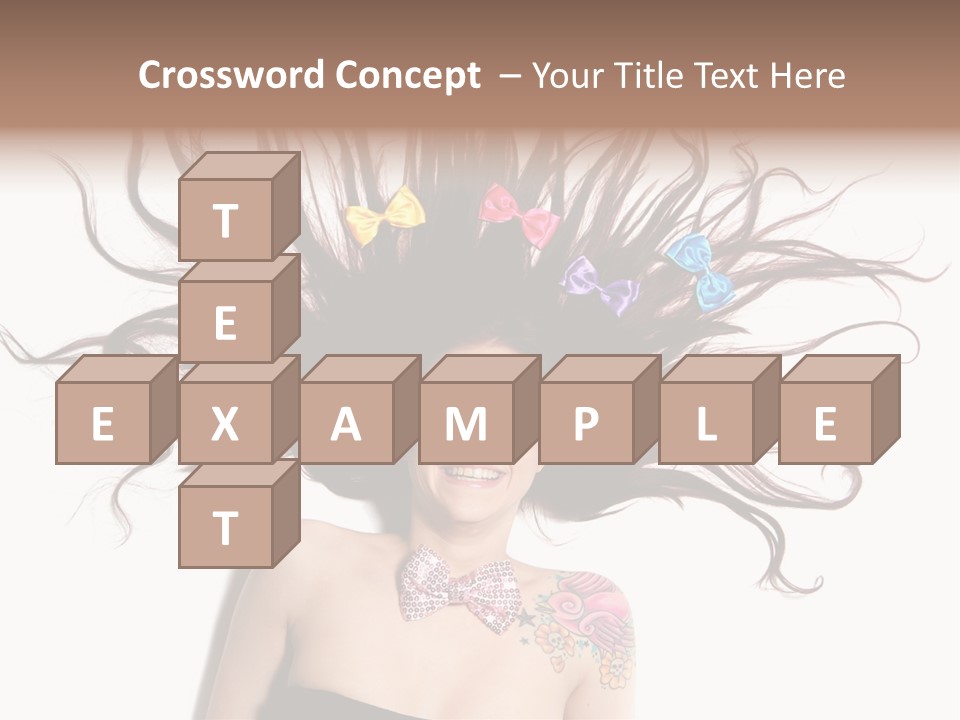 Pose Fashion Hair PowerPoint Template