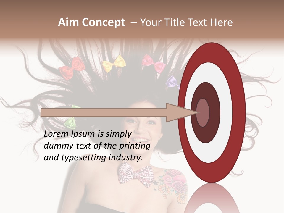 Pose Fashion Hair PowerPoint Template