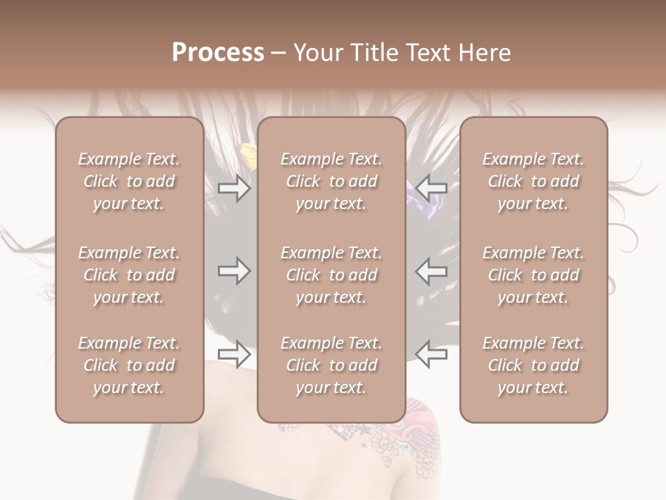 Pose Fashion Hair PowerPoint Template