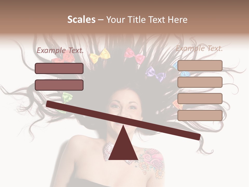 Pose Fashion Hair PowerPoint Template