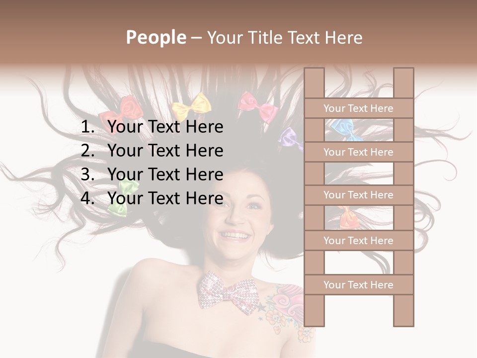 Pose Fashion Hair PowerPoint Template