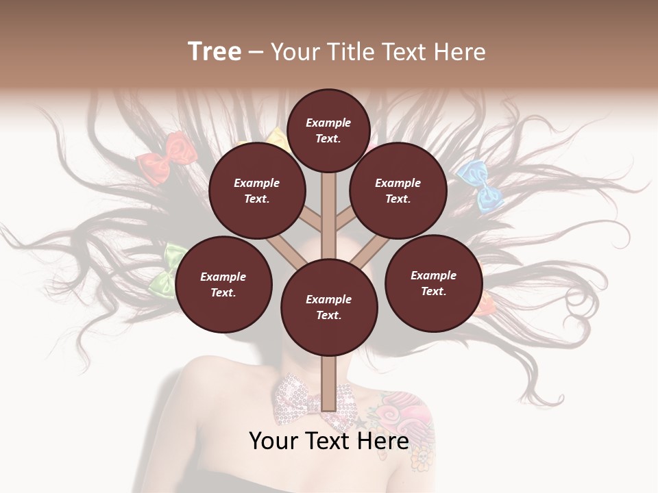 Pose Fashion Hair PowerPoint Template