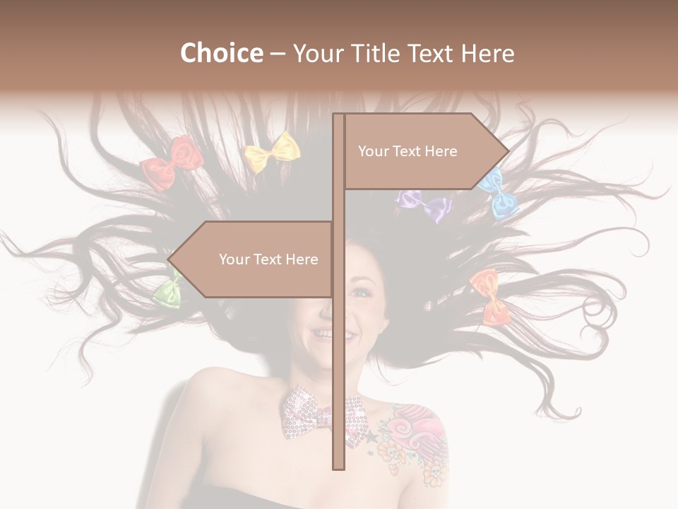 Pose Fashion Hair PowerPoint Template