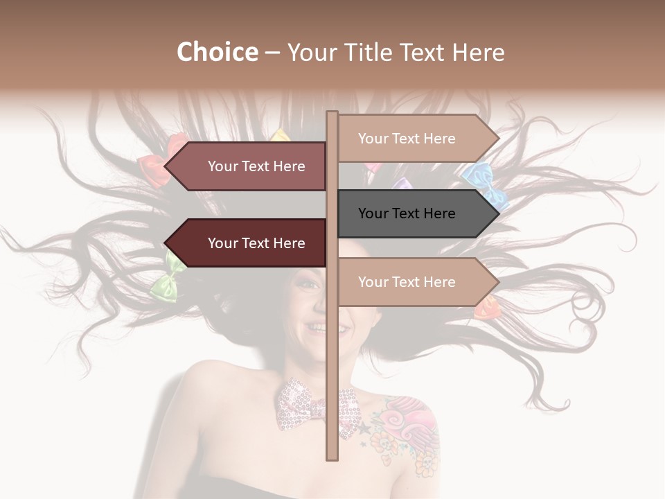 Pose Fashion Hair PowerPoint Template