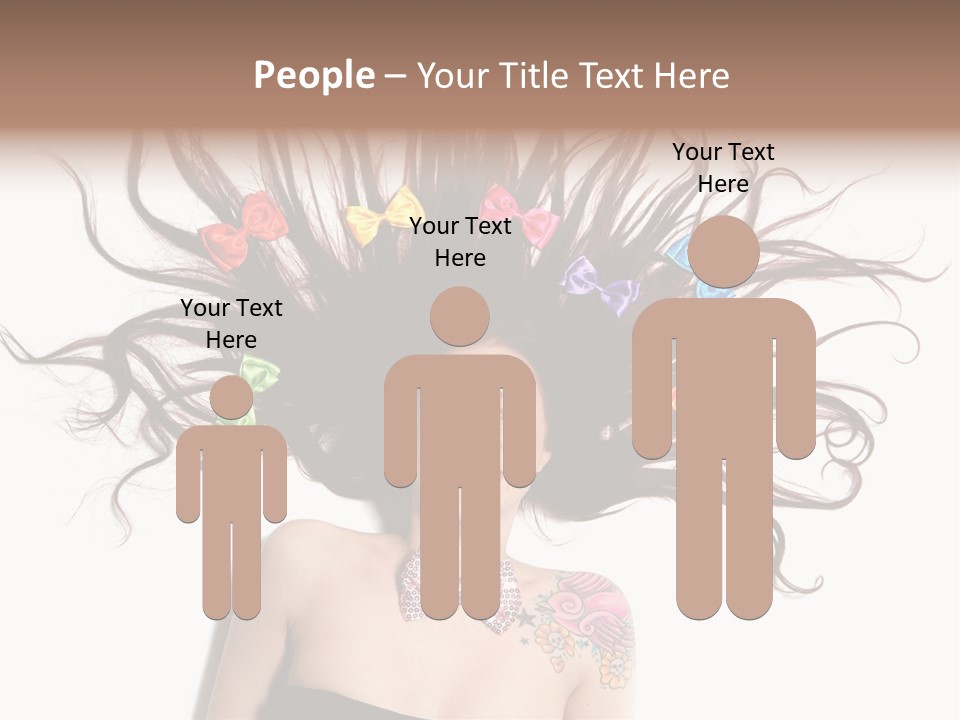 Pose Fashion Hair PowerPoint Template