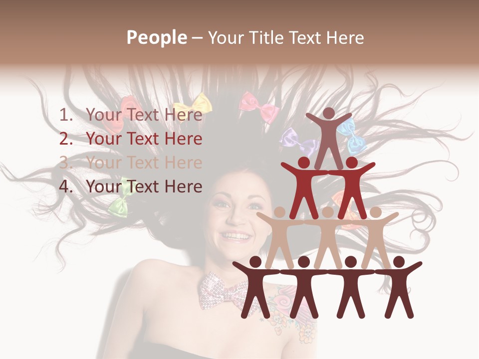 Pose Fashion Hair PowerPoint Template