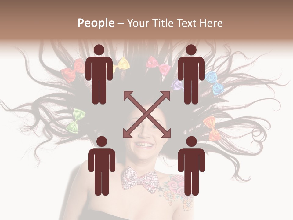 Pose Fashion Hair PowerPoint Template