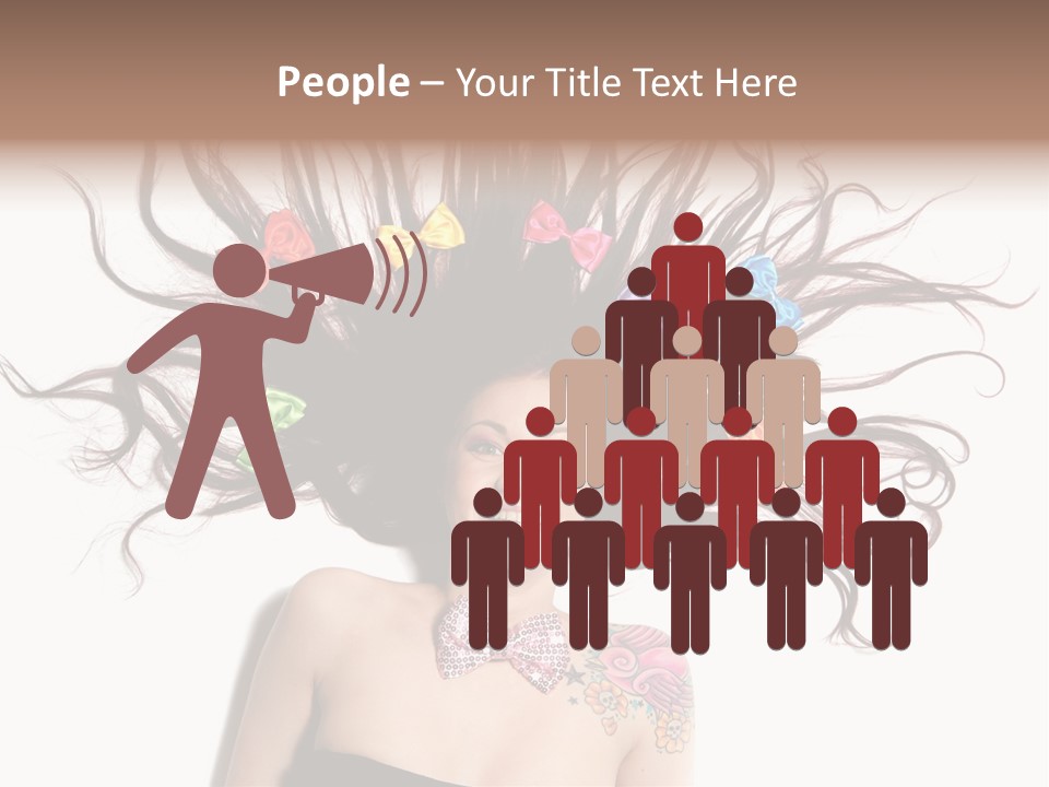 Pose Fashion Hair PowerPoint Template