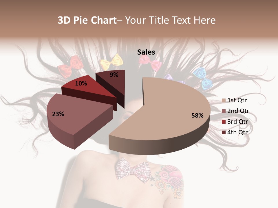 Pose Fashion Hair PowerPoint Template