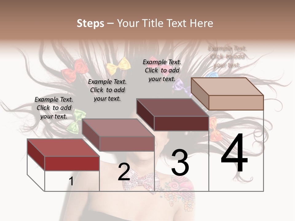 Pose Fashion Hair PowerPoint Template