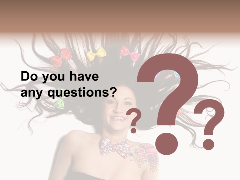 Pose Fashion Hair PowerPoint Template