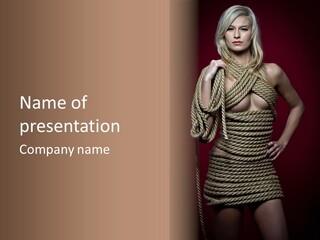 Defeated Bound Female PowerPoint Template