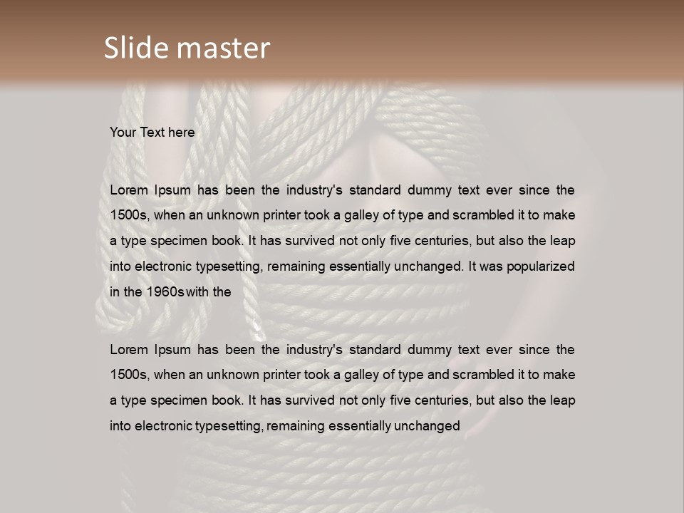 Defeated Bound Female PowerPoint Template