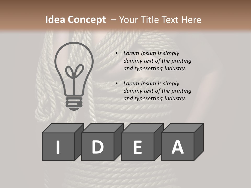 Defeated Bound Female PowerPoint Template