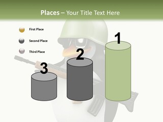 Battlefield Khaki Protect PowerPoint Template
