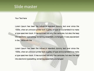 Battlefield Khaki Protect PowerPoint Template