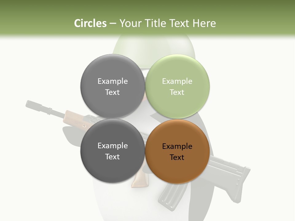 Battlefield Khaki Protect PowerPoint Template