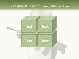 Battlefield Khaki Protect PowerPoint Template