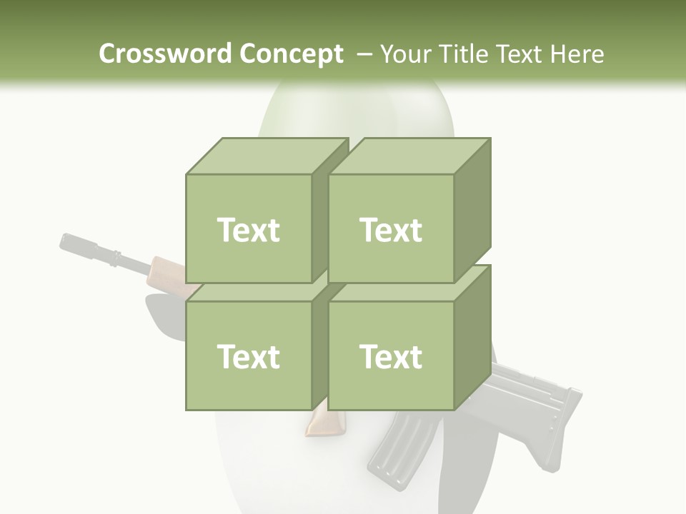 Battlefield Khaki Protect PowerPoint Template