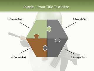 Battlefield Khaki Protect PowerPoint Template