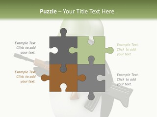 Battlefield Khaki Protect PowerPoint Template